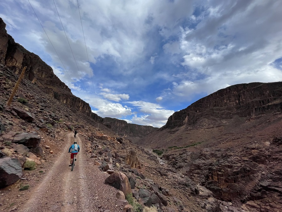 Mountain bike trail in the Atlas Mountains