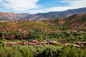 the atlas mountains backround from asni valley